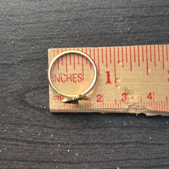 Like New Vintage Gold-Toned Avon Ring Blue and Green Enamel Butterfly Size ~6.5 - Picture 7 of 7